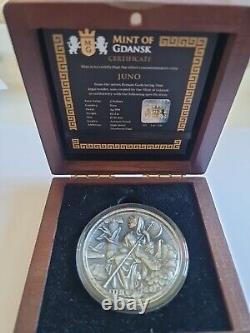 2022 Silver 2 oz Niue Roman Gods Juno Antique HR Coin Mint of Gdansk/Poland