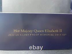 2022 Silver Proof Queen Elizabeth II Memorial UK Coin Set 26-22 Privy