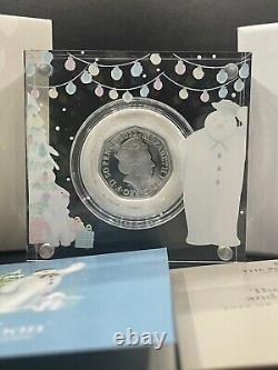 2022 Silver Proof Snowman and Snowdog UK 50p Fifty Pence COA 3273