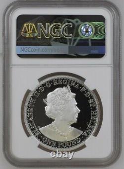 2022 St. Helena Gothic Crown £1 Silver Proof Coin NGC Graded PF69 Ultra Cameo