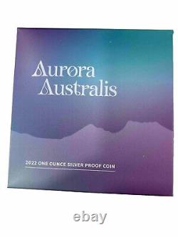 2022 Tuvalu $1 Aurora Australis Southern Lights 1 Oz Silver Proof Coin