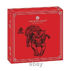 2022 YEAR OF THE TIGER SILVER PROOF 1oz COIN LUNAR SERIES ROYALMINT BROCHURE COA