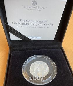 2023 Coronation of King Charles III Silver Proof 50p Coin 2 day postage