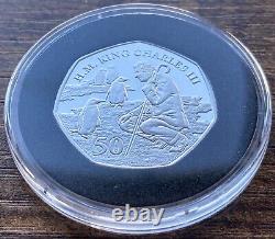 2023 Fifty Pence 50p Falkland Islands King Charles 75th Silver proof 175 Mintage