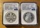 2023 Great Engravers 2oz Silver Proof Petition Crown Set Pair PF70 and PF69 UCAM