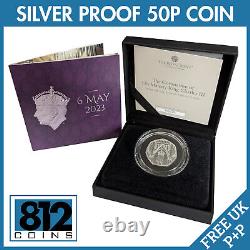 2023 King Charles III Coronation 50p SILVER PROOF Fifty Pence IN STOCK NOW