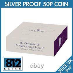 2023 King Charles III Coronation 50p SILVER PROOF Fifty Pence IN STOCK NOW