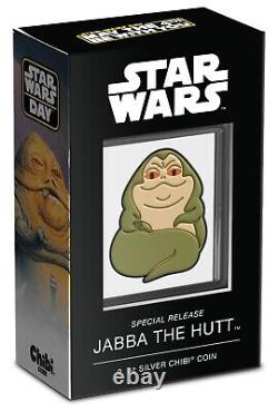 2023 Niue Star Wars Jabba the Hutt Mega Chibi 2oz Silver Proof Coin Mintage 999