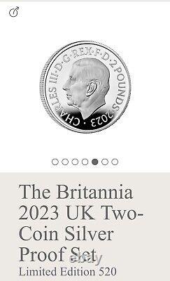 2023 RMail Silver Proof Reserve Frosted 1oz Britannia £2 Two-Coin Set SOLD OUT