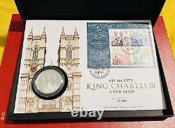 2023 Silver Proof £? 5 Coin Cover Hm King Charles III Coronation Limited Edition