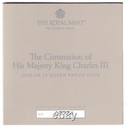 2023 UK Charles III 5 Pounds Silver Proof Coin in Box (Coronation)