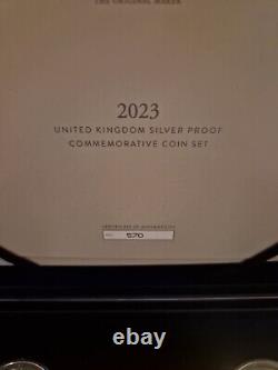 2023 UK SILVER PROOF Commemorative 5 Coin Set. LEP Only 650. In hand. Sold Out