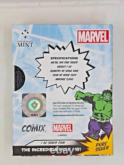 2024 1 oz. 999 Silver Niue Marvel Comix The Incredible Hulk #181 WOLVERINE Coin