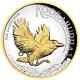 2024 Australian Kookaburra 2 oz Silver High Relief Gilded Proof Coin Minted 2000