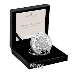 2024 Chinese New Lunar Year of Dragon 1 Oz Silver Proof Coin Royal Mint Box AAA