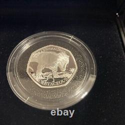 2024 Dinosaurs Iconic Specimens 50p Silver Proof Three Coins Collection V RARE