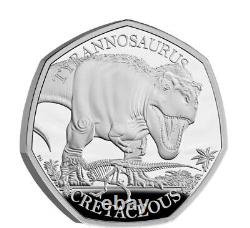2024 Dinosaurs Royal Mint Iconic Specimens 50p Silver Proof Three-Coin Set