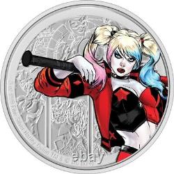 2024 Niue DC Villains Harley Quinn 3 oz Silver Colorized Proof Coin