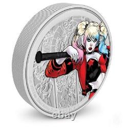 2024 Niue DC Villains Harley Quinn 3 oz Silver Colorized Proof Coin