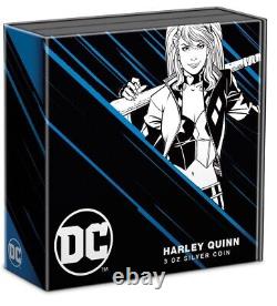 2024 Niue DC Villains Harley Quinn 3 oz Silver Colorized Proof Coin