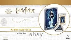 2024 Niue Harry Potter Patronus 1 oz Silver Colorized Proof Coin MIntage 2000