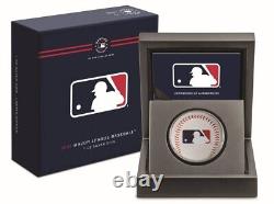 2024 Niue MLB Logo Baseball 1 oz Silver Colorized Proof Coin Mintage of 2024