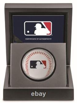 2024 Niue MLB Logo Baseball 1 oz Silver Colorized Proof Coin Mintage of 2024