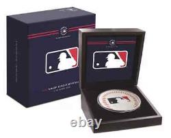 2024 Niue MLB Logo Baseball 5 oz Silver Colorized Proof Coin with Mintage of 200