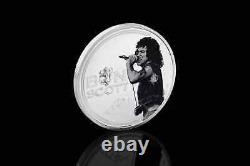 2024 Tuvalu Bon Scott 1 oz Silver Proof Coin with Color & MIntage of 5000