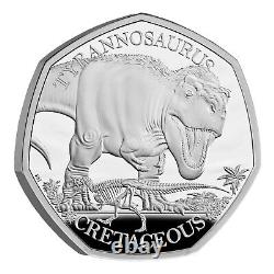 2024 Tyrannosaurus Rex 50p Silver Proof Coin Extremely Low Mintage of only 500