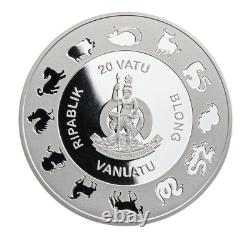 2025 Vanuatu Lunar Year of the Snake 1 oz Silver Proof Coin withPearl Insert