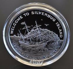 4 oz. PROOF. 999 Silver Rounds CoinsSilverbug Island, Kraken, Mermaid, Whirlpool