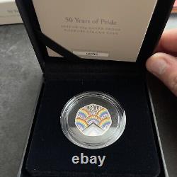 50 Years of Pride 2022 UK coloured 50p Piedfort Silver Proof coin boxed