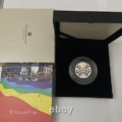 50 Years of Pride LGBTQ+ 2022 Silver Proof Coloured 50p Immaculate Condition