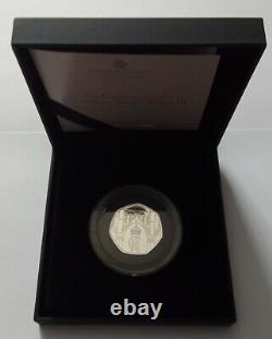 50p Coins King Charles III Coronation Silver Proof & GoldClad In Boxes With COAs