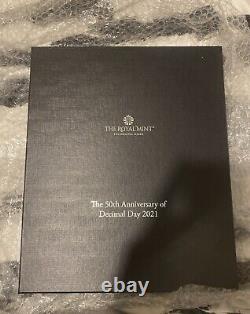 50th ANNIVERSARY OF DECIMAL DAY 2021 50P SILVER PROOF COIN & NEWSPAPER BOOK #111