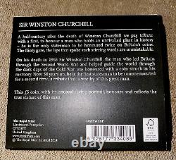 50th Anniversary Of The Death Of Sir Winston Churchill 2015 Uk £5 Silver Proof C