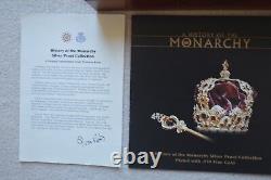A History of the Monarchy Silver proof Crown Collection 12 Coin Set Plated Gold