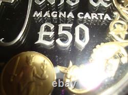 A Silver 10oz proof £50 coin celebrating 800 years of the Magna Carta