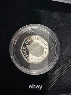 A Special 2022 Her Majesty Queen Elizabeth II UK 50p Silver Piedfort Proof Coin