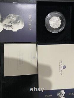 A Special 2022 Her Majesty Queen Elizabeth II UK 50p Silver Piedfort Proof Coin