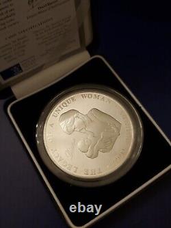 ALDERNEY 2007 DIANA PRINCESS OF WALES 5oz SILVER PROOF £10 COIN- boxed/coa