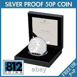 Alan Turing 2022 Silver Proof 50p Brand New & Boxed Coin Enigma Mind LGBTQ+