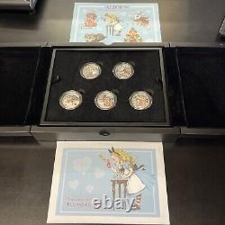 Alice's adventures in wonderland the silver proof fifty pence set (cwl3524)