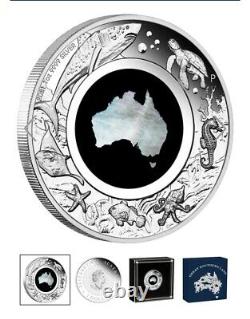 Australia Great Southern Land 2021 1oz Silver Proof Mother of Pearl Coin