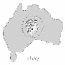Australia MAP SHAPED COIN SERIES 2015 Redback Spider 1 OZ SILVER proof COIN