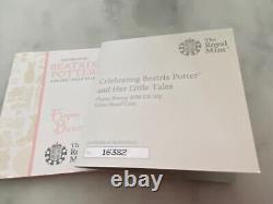 Beatrix Potter 2018 Royal Mint Silver Proof Coloured 50p Four Coin Set