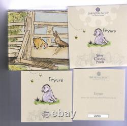 Boxed 2022 Classic Pooh Eeyore Standard Silver Proof 50 Pence Coin