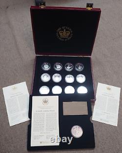 Boxed Falkland Islands 50 Pence Silver Proof Coin Collection 2002 Golden Jubilee