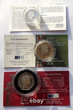 Cased Royal Mint 2003 Silver Proof Piedfort Three Coin Collection COA